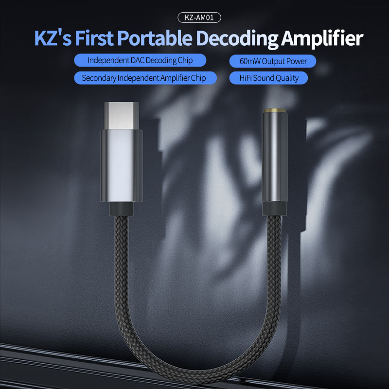 Audio Dac - Adaptador de audio KZ AM01, de