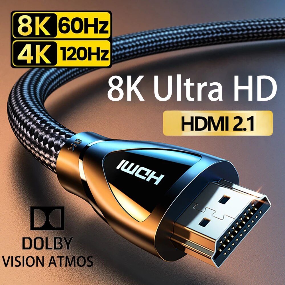 Mdi Cable - Cable 2,1 Compatible con HDMI de