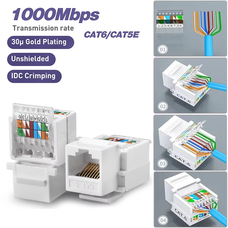 Rj45 Jack - Módulo de red RJ45, conector de