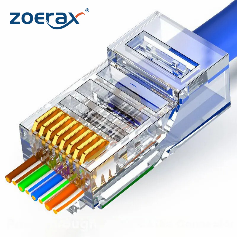 Rj45 Jack - ZOERAX 50/100 Uds conector de paso