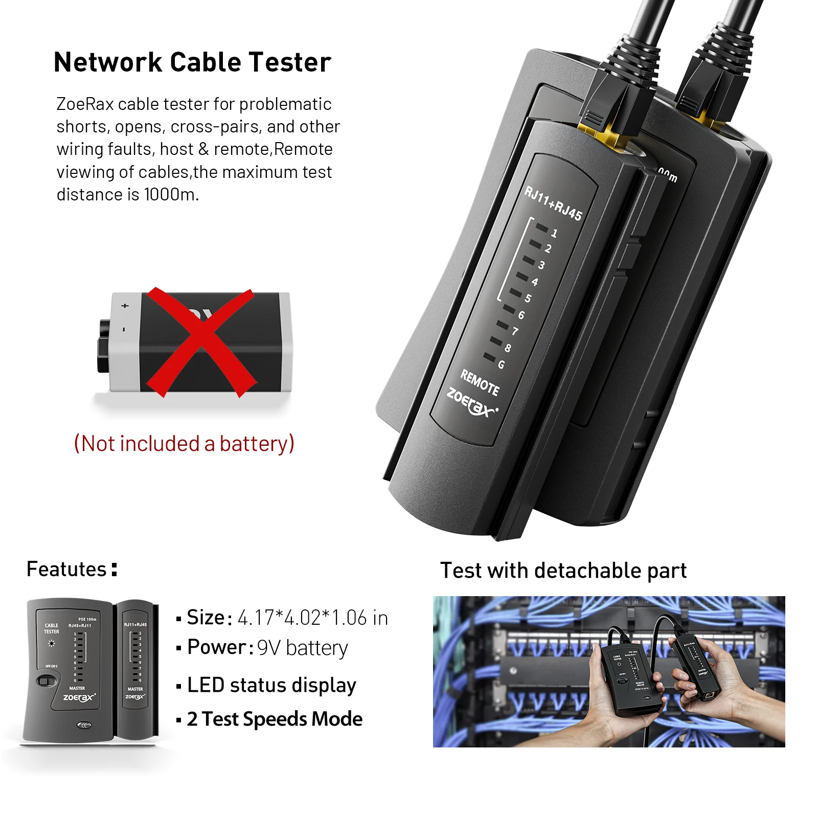 ZoeRax RJ45 CAT6 CAT5E Kit de  - Rj45 Jack reseña y precio