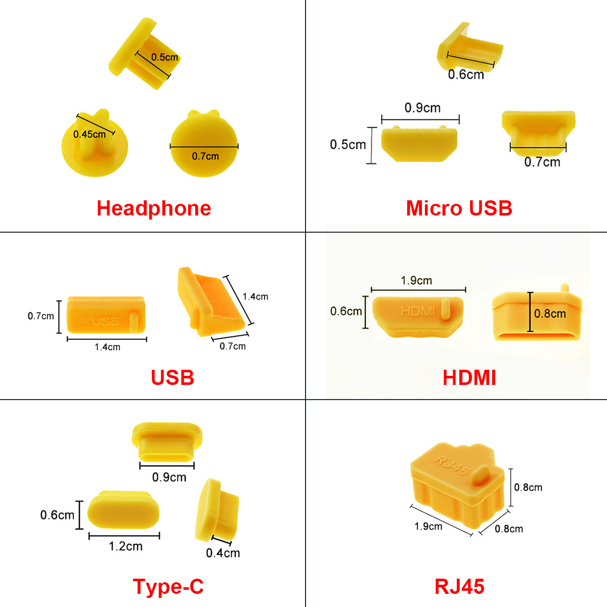 JCD-Tapones antipolvo de silic - Mdi Cable reseña y precio