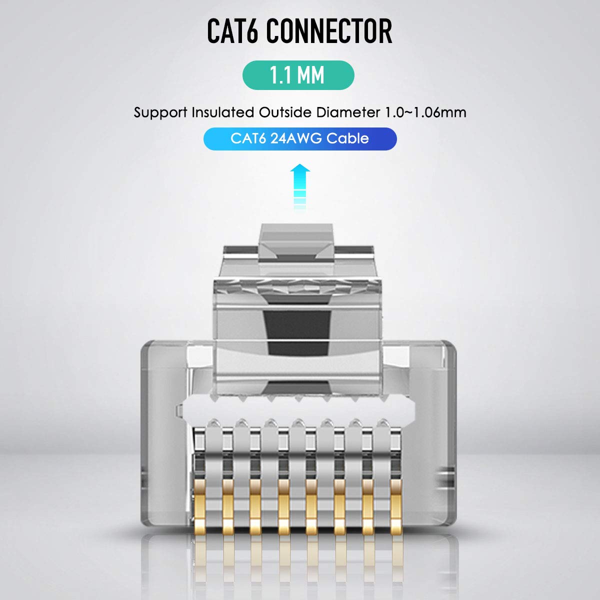 ZoeRax 100 Uds conectores de p - Rj45 Jack reseña y precio