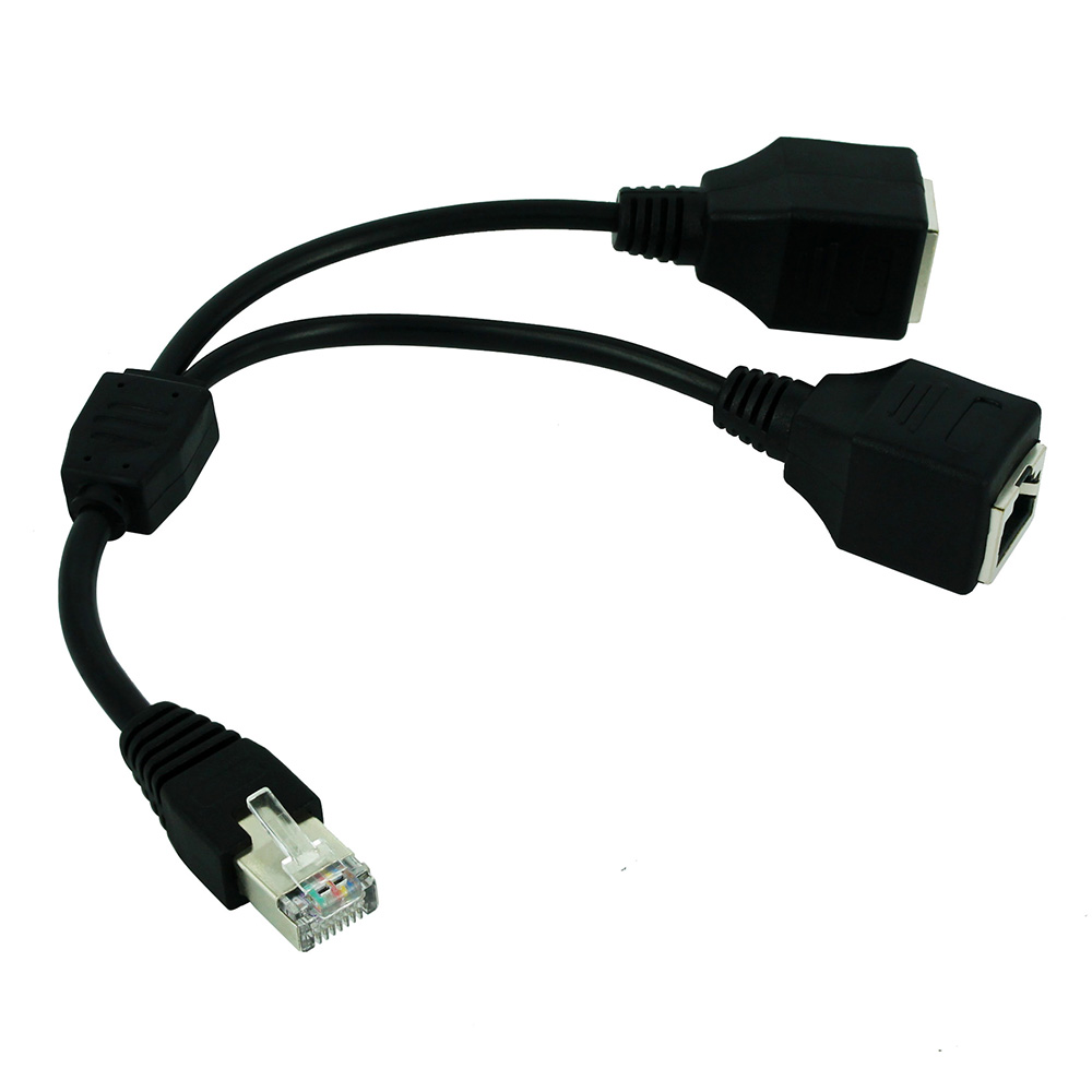RJ45 1 macho a 2 hembra Cable  - Rj45 Jack reseña y precio