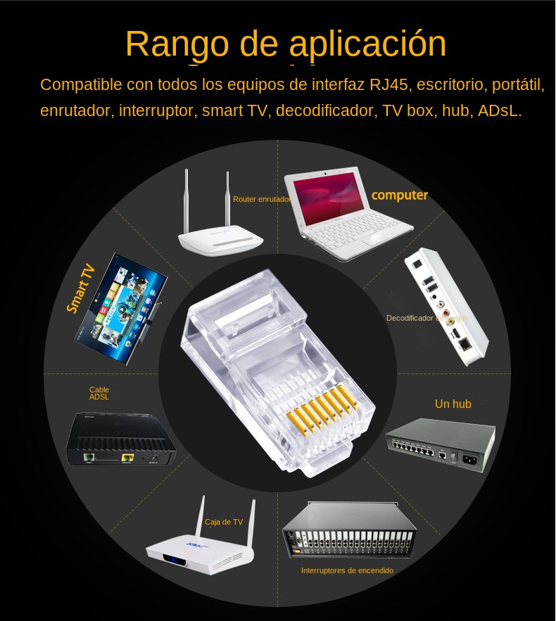 100 Conectores de Red RJ45 Cat - Rj45 Jack reseña y precio